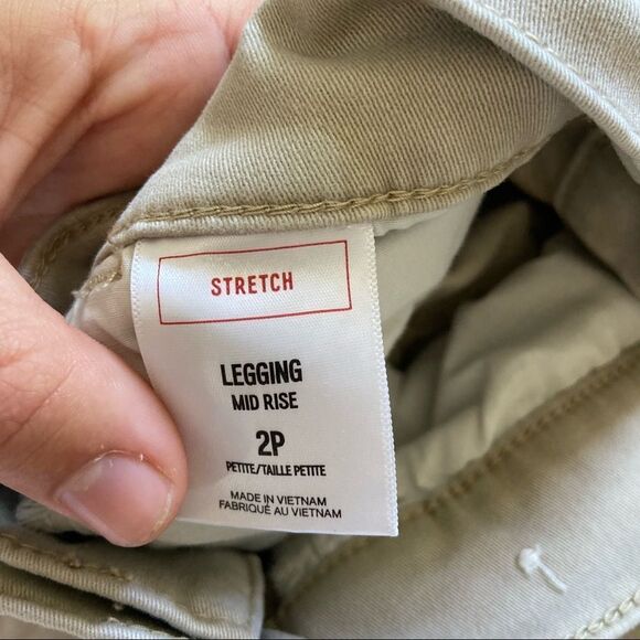 Express Stretch Leggings Mid Rise 2P Cream - Picture 6 of 9